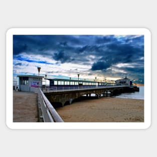 Bournemouth Pier And Beach Dorset Sticker